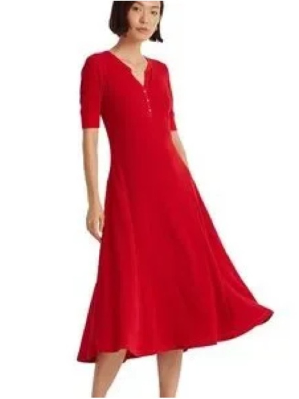 Lauren Ralph Lauren Waffle-Knit Cotton Fit N Flare Dress